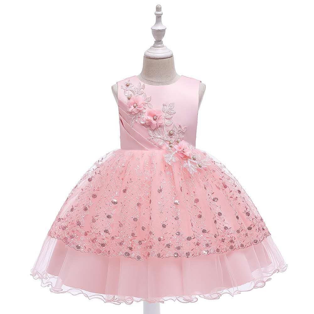 Birthday princess formal dress sparkly embroidered